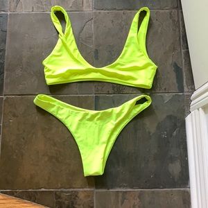 Lime green bikini